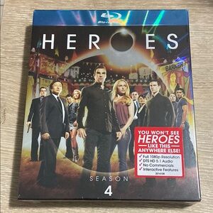Heroes Season 4 (Blu-ray, 2009, With Slipcover, 4-Disc Set) Factory Sealed NEW